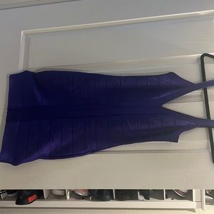 Dark purple midi bandage dress